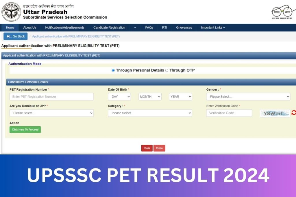 UPSSSC PET Result 2024, Cut Off, Merit List
